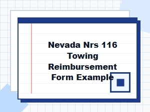 Nevada Nrs 116 Towing Reimbursement Form Example